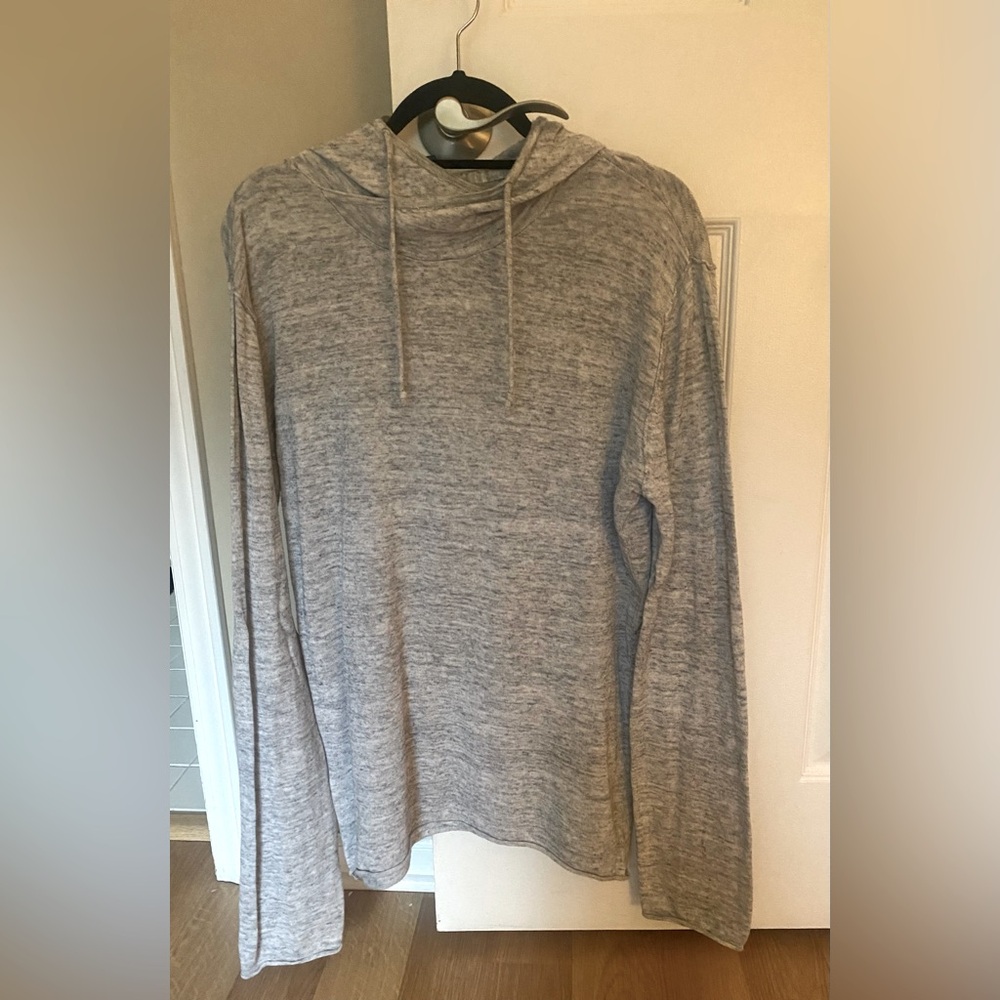 Gray hoodie Sweater with Soft Knit and Relaxed Fit